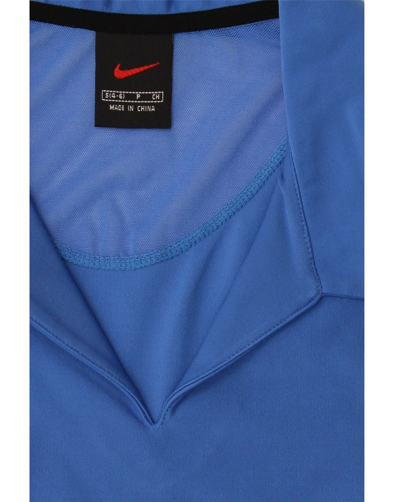 NIKE Womens Polo Shirt UK 4/6 Small Blue Vintage Nike and Second-Hand Nike from Messina Hembry 