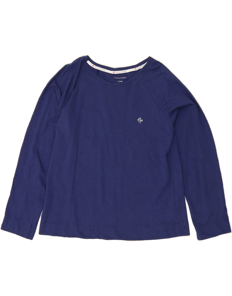 TOMMY HILFIGER Womens Sweatshirt Jumper UK 18 XL Navy Blue Cotton Vintage Tommy Hilfiger and Second-Hand Tommy Hilfiger from Messina Hembry 