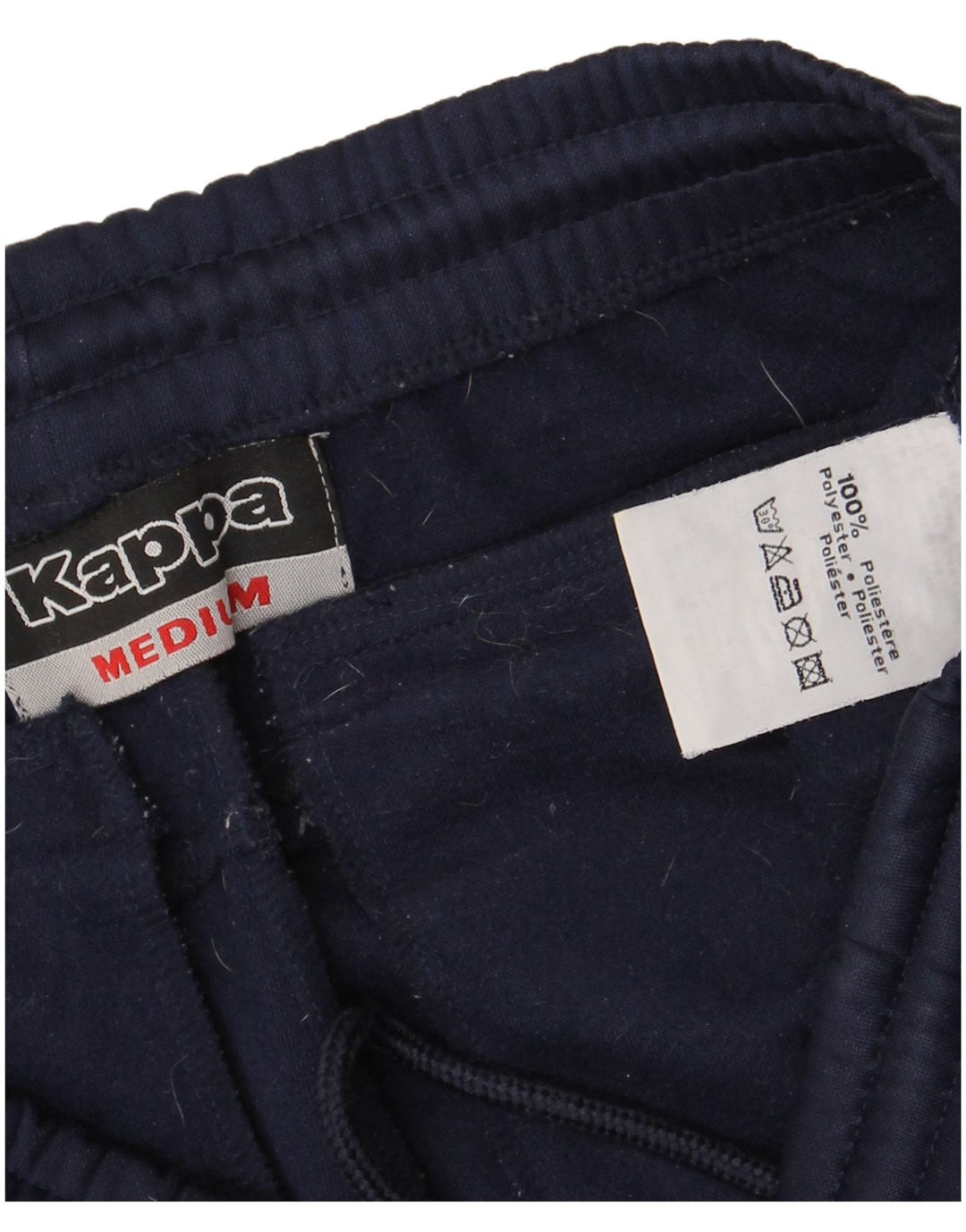 Kappa Mens Tracksuit Trousers Medium Navy Blue Polyester