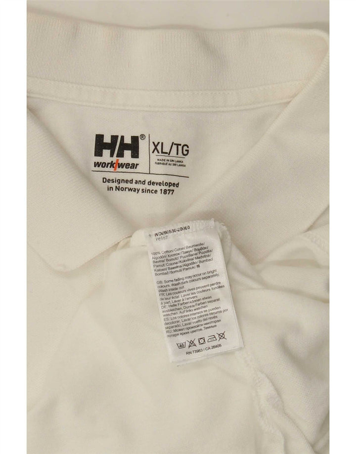 Helly Hansen Mens Polo Shirt XL White Cotton
