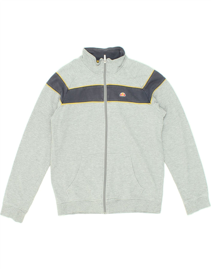 ELLESSE Boys Graphic Tracksuit Top Jacket 11-12 Years Grey Colourblock Vintage Ellesse and Second-Hand Ellesse from Messina Hembry 