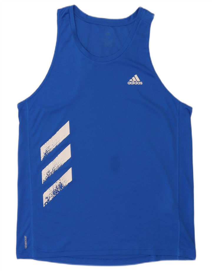 Adidas Mens Aeroready Vest Top Medium Blue Polyester