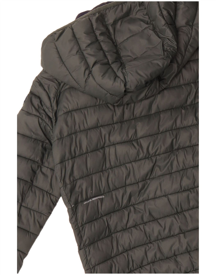 Invicta Mens Hooded Padded Jacket UK 36 Small Khaki Polyamide