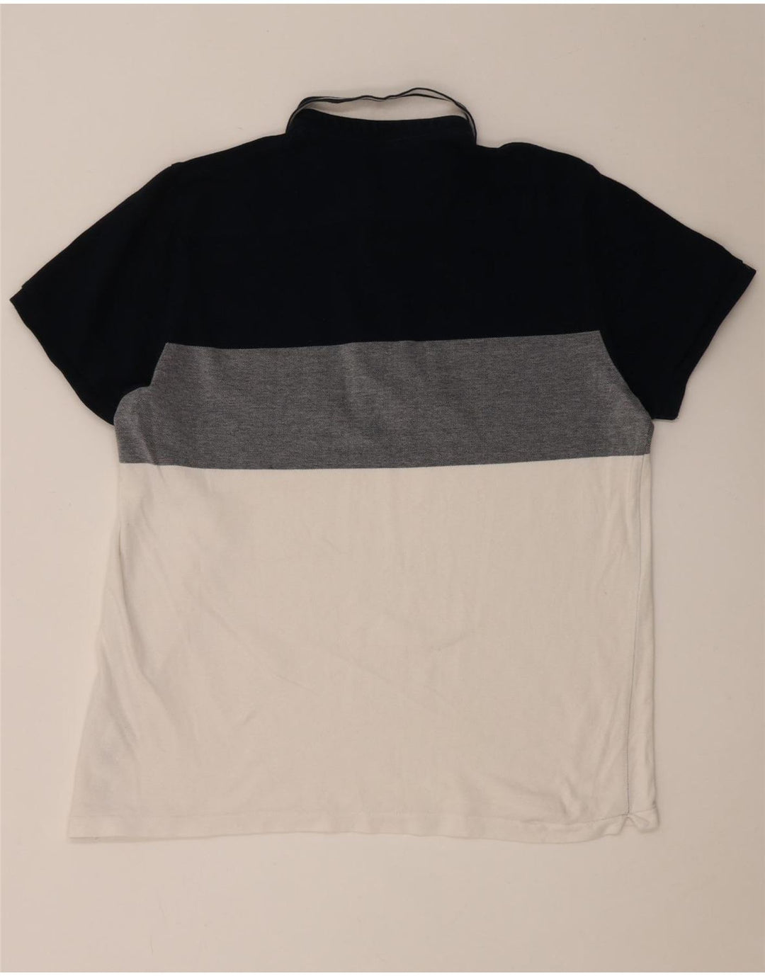 French Connection Mens Polo Shirt 2XL Multicoloured Colourblock Cotton