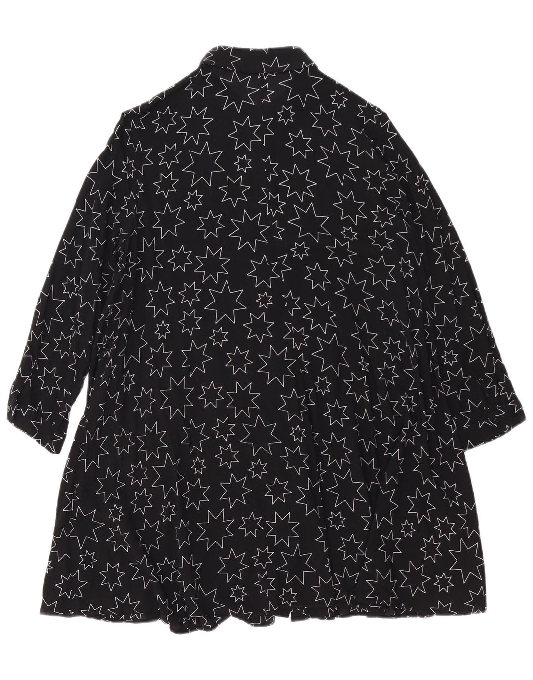 ZARA Womens Oversized Abstract Pattern Shirt Dress UK 10 Small Black