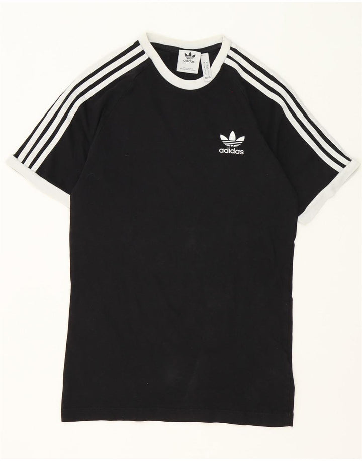 Adidas Mens T-Shirt Top Small Black Cotton