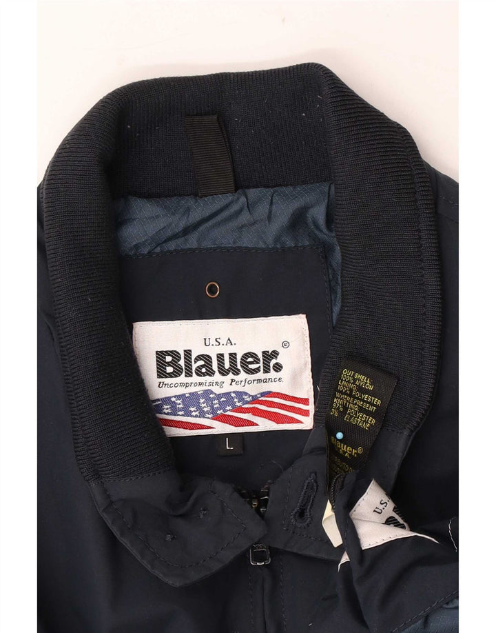 Blauer Mens Bomber Jacket UK 40 Large Navy Blue Nylon