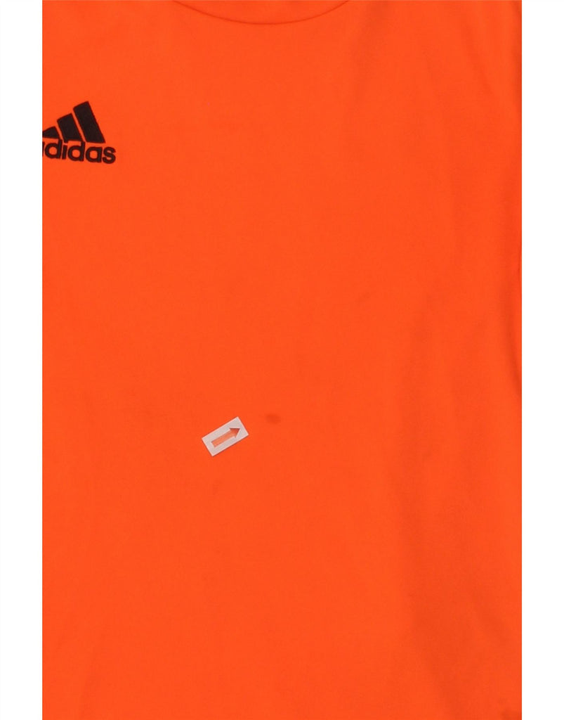 ADIDAS Girls Climalite T-Shirt Top 7-8 Years Small  Orange Polyester | Vintage Adidas | Thrift | Second-Hand Adidas | Used Clothing | Messina Hembry 