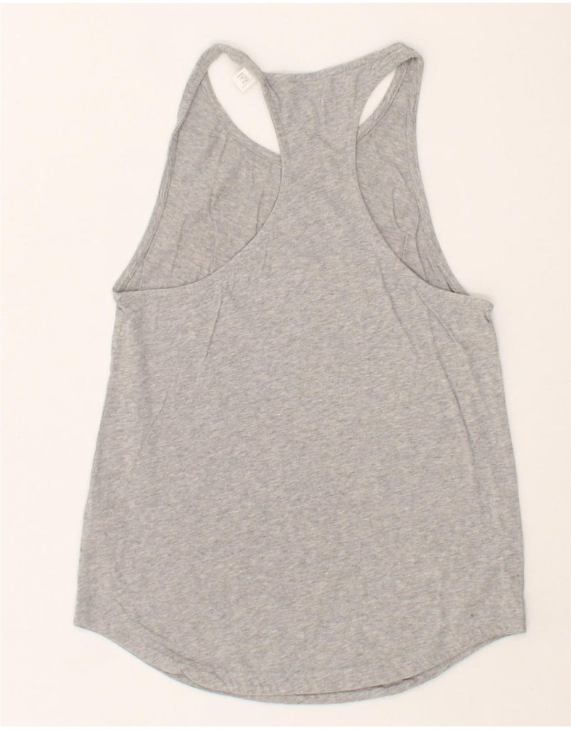 ADIDAS Womens Graphic Vest Top UK 8/10 Small Grey Cotton | Vintage Adidas | Thrift | Second-Hand Adidas | Used Clothing | Messina Hembry 