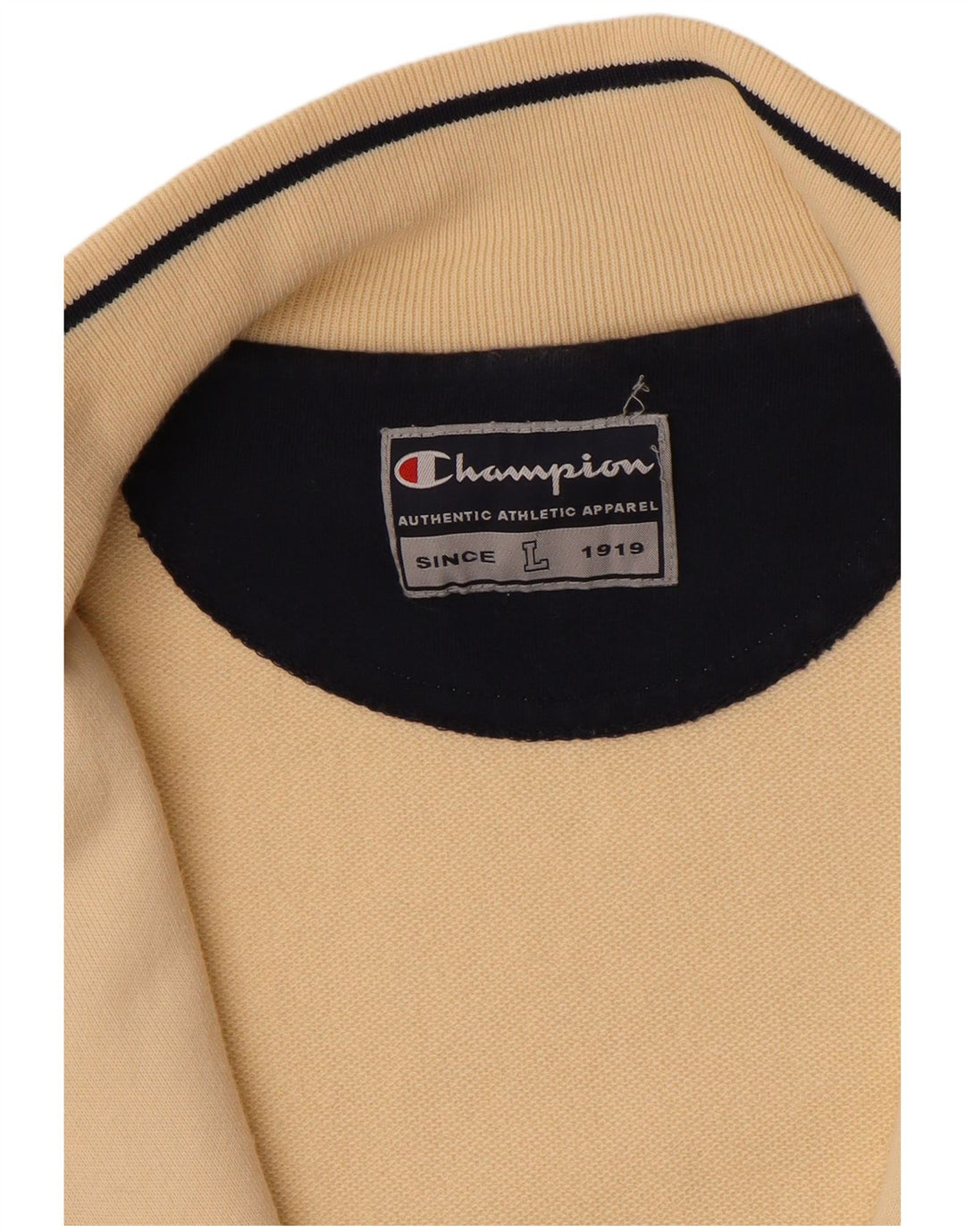 CHAMPION Mens Tracksuit Top Jacket Large Beige