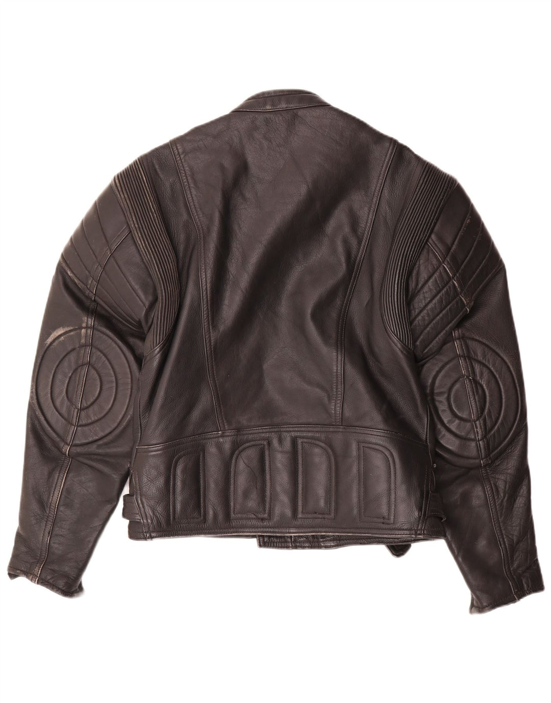Krawehl Mens Motorstyle Leather Racer Jacket UK 36 Small Black Leather