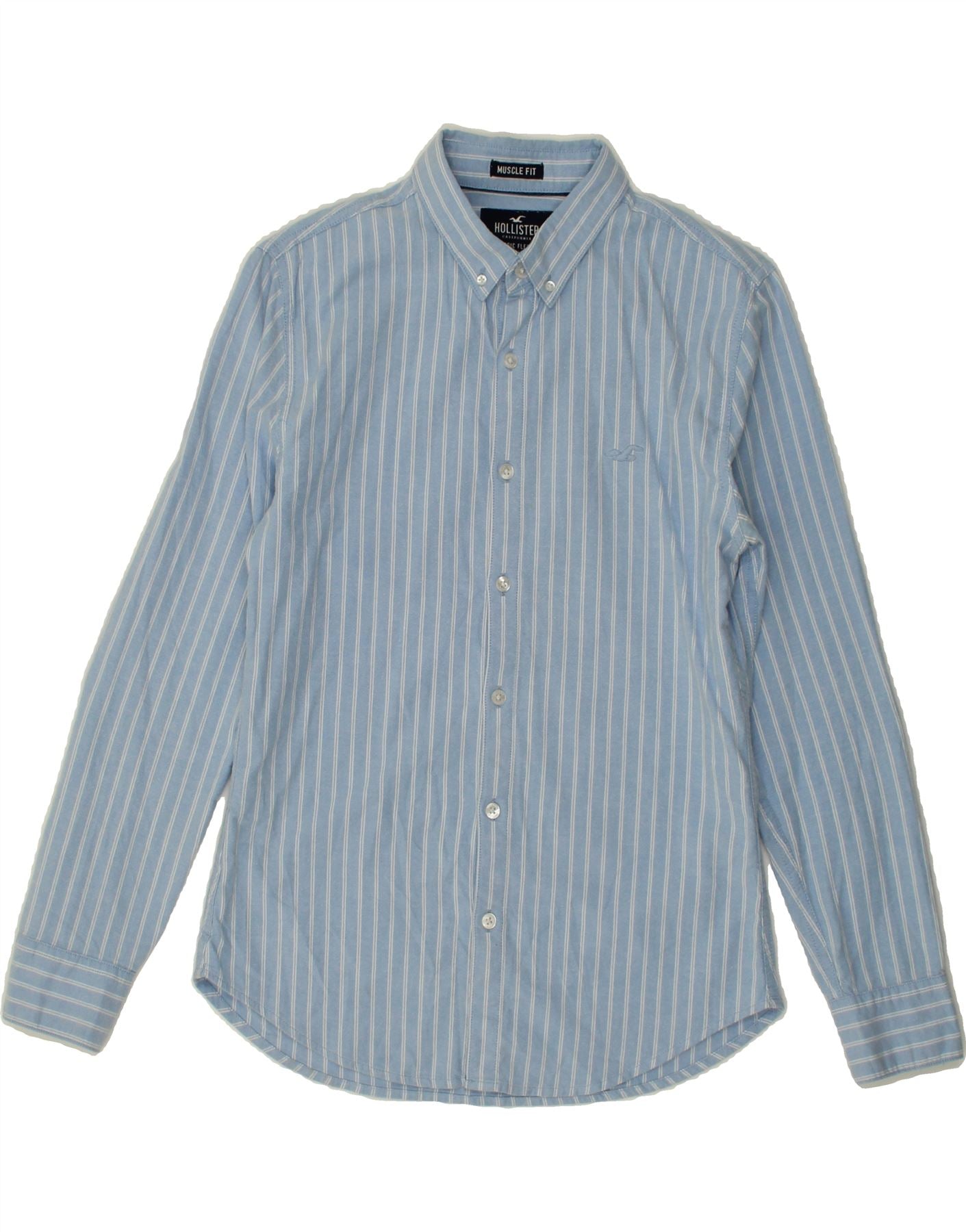 Hollister blue striped shirt best sale