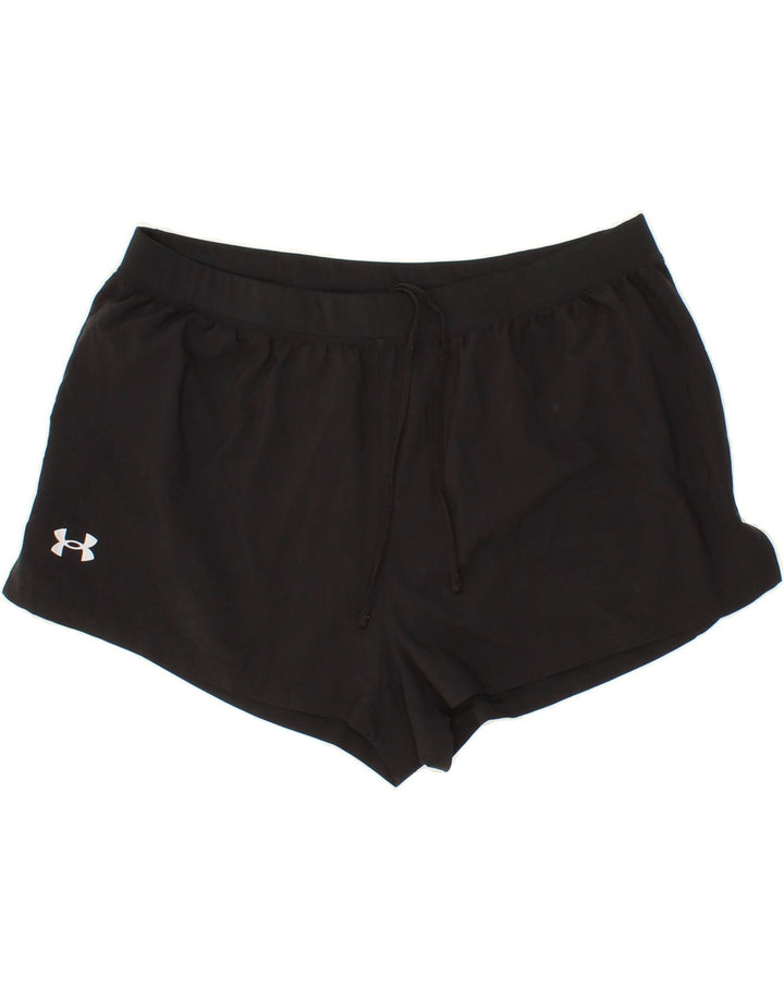 UNDER ARMOUR Womens Graphic Sport Shorts UK 20 2XL Black Polyester Vintage Under Armour and Second-Hand Under Armour from Messina Hembry 