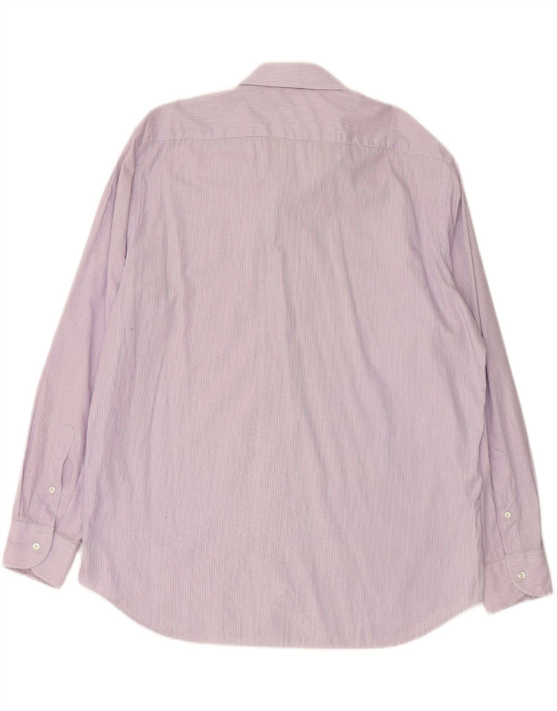 ROCCOBAROCCO Mens Shirt Size 18 1/2 46 2XL Purple Pinstripe Cotton Vintage Roccobarocco and Second-Hand Roccobarocco from Messina Hembry 