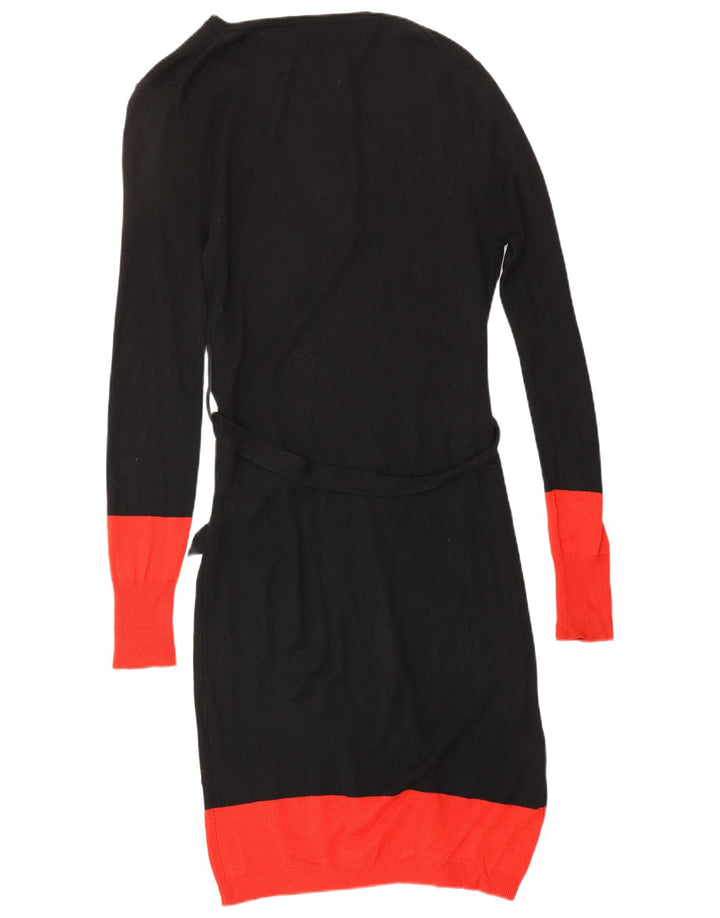 ALEXANDER MCQUEEN Womens Jumper Dress IT 42 Medium Black Viscose Designer