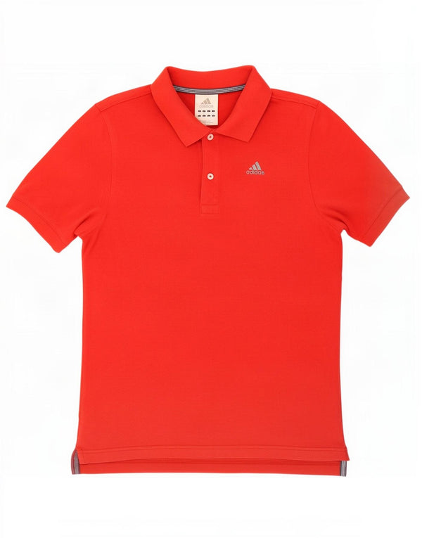Adidas Mens Polo Shirt Small Red Cotton
