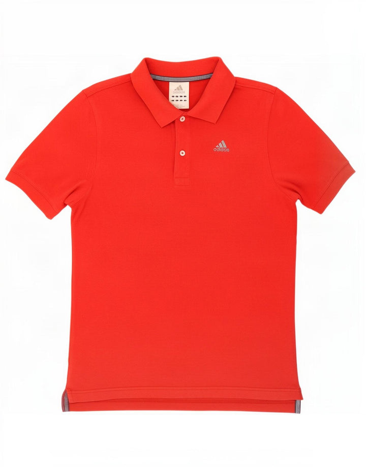 Adidas Mens Polo Shirt Small Red Cotton