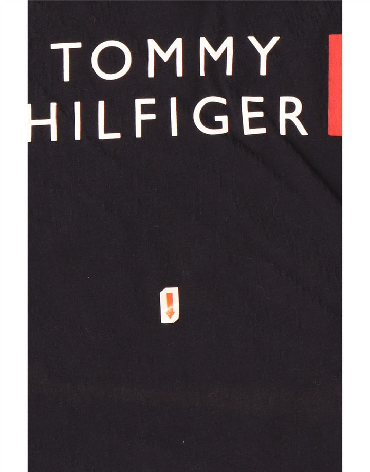 Tommy Hilfiger Mens Graphic T-Shirt Top Small Black Cotton