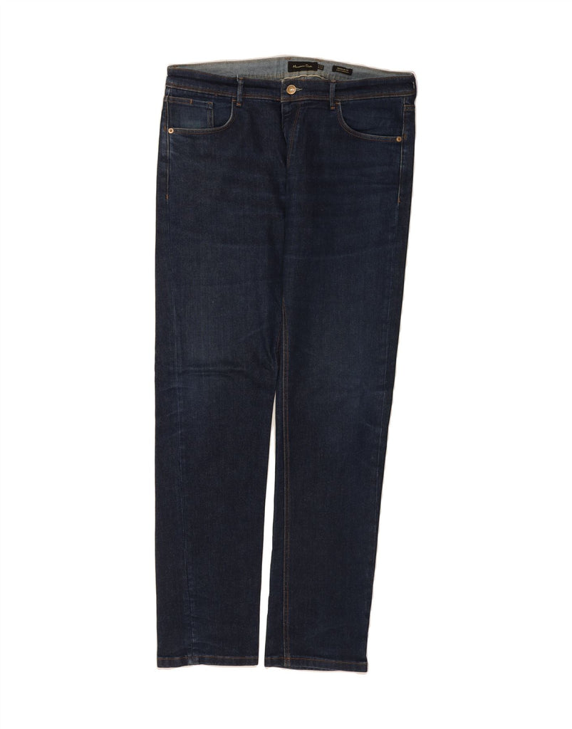 MASSIMO DUTTI Womens Regular Fit Straight Jeans EU 44 Large W34 L34 Blue Vintage Massimo Dutti and Second-Hand Massimo Dutti from Messina Hembry 