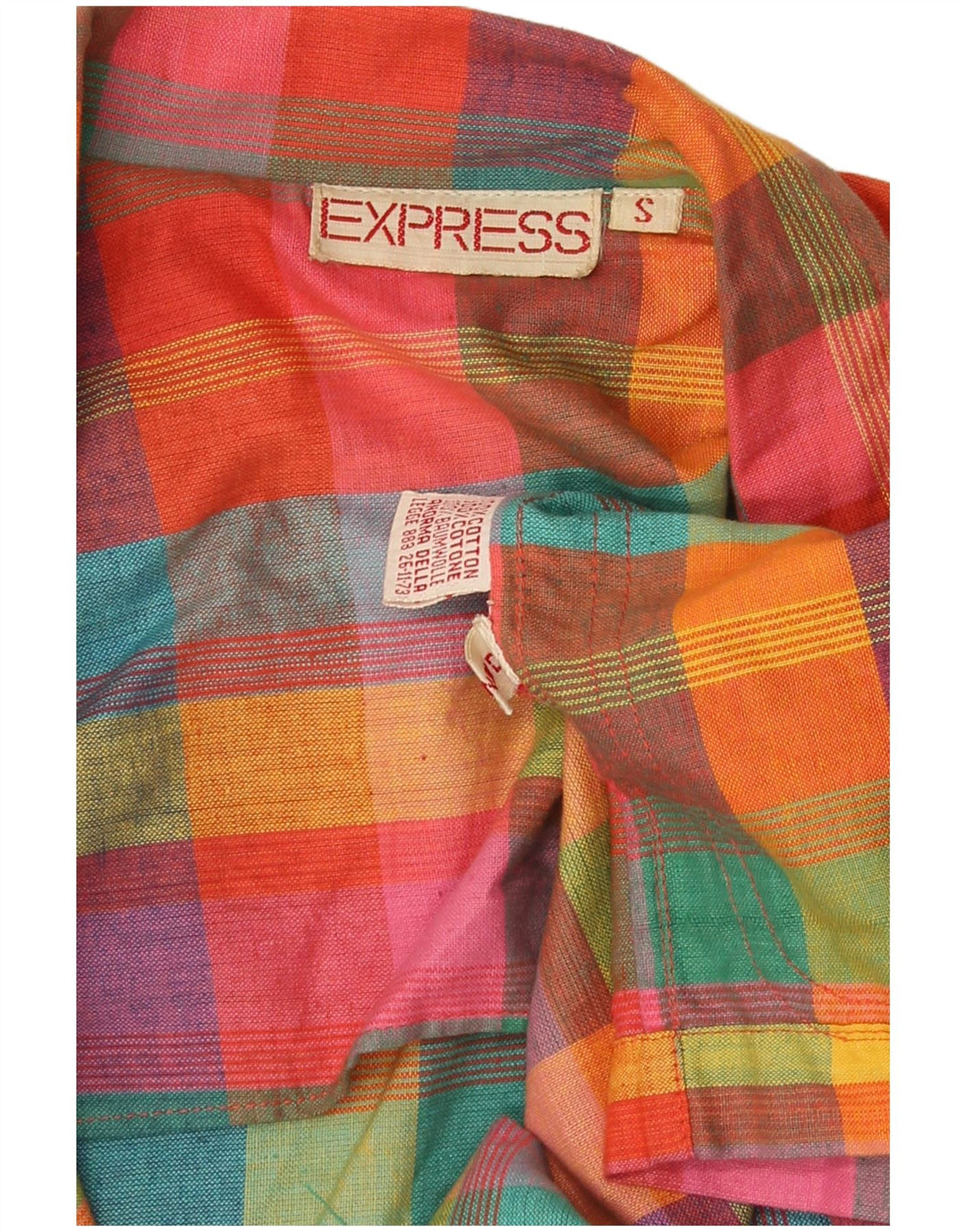 Express Womens 1 Button Blazer Jacket UK 10 Small Multicoloured Check