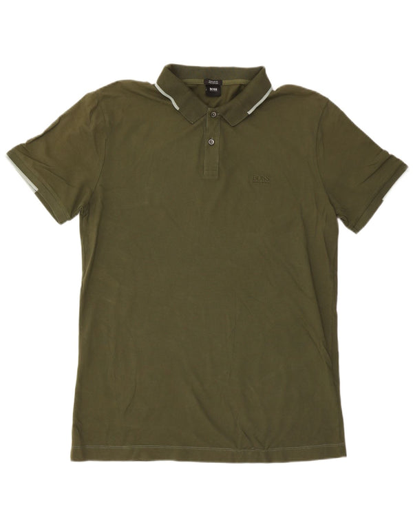 Hugo Boss Mens Regular Fit Polo Shirt XL Green Cotton