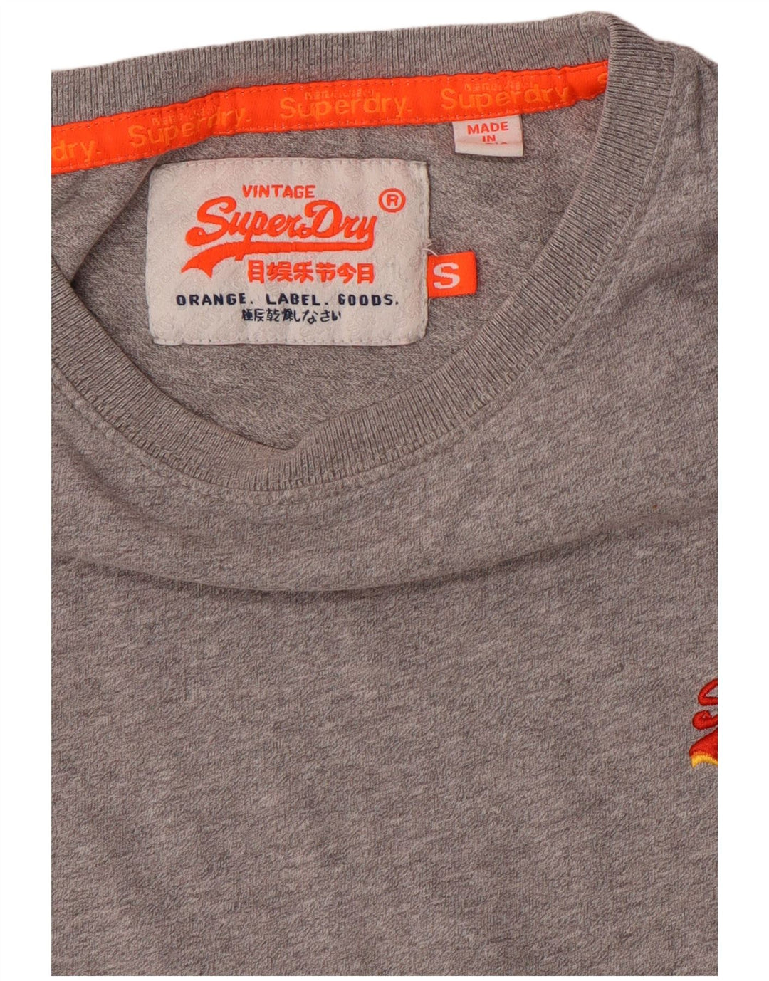 Superdry Mens T-Shirt Top Small Grey