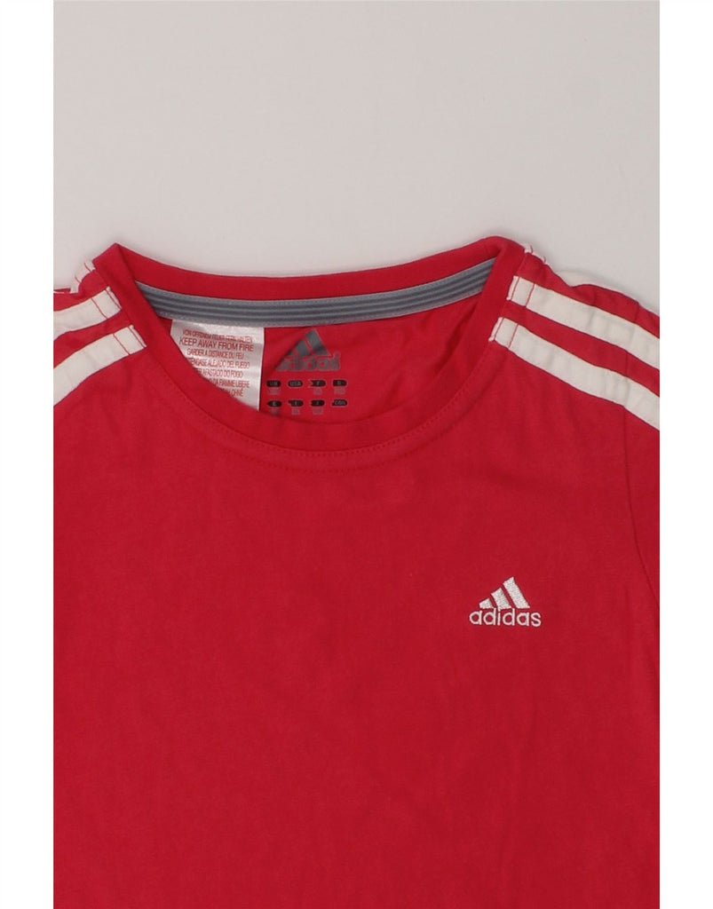 ADIDAS Girls T-Shirt Top 4-5 Years Red Cotton | Vintage Adidas | Thrift | Second-Hand Adidas | Used Clothing | Messina Hembry 