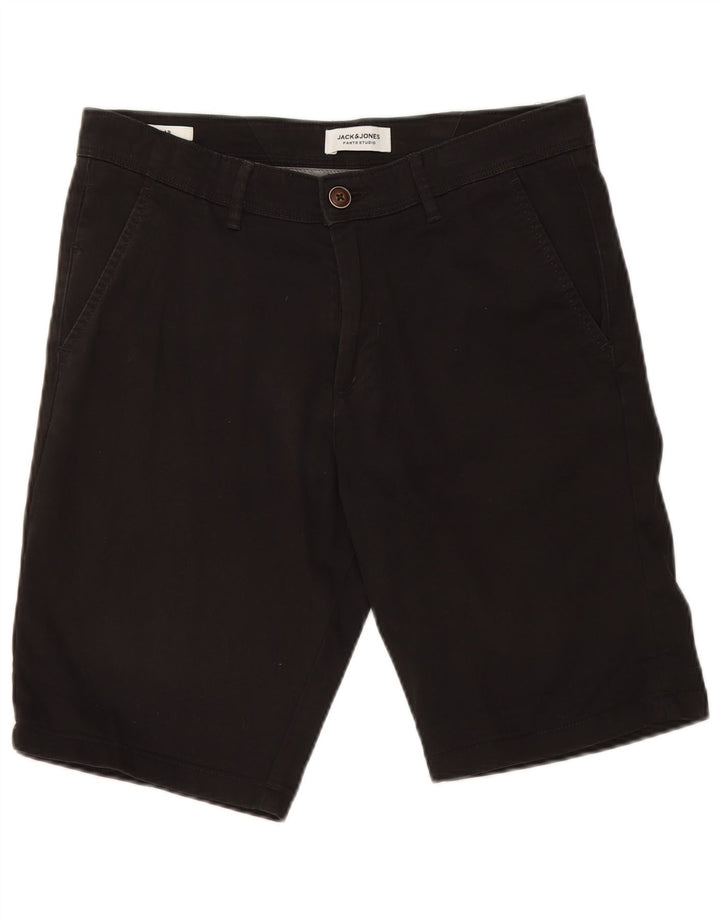 Jack & Jones Mens Chino Shorts Small W29 Black Cotton