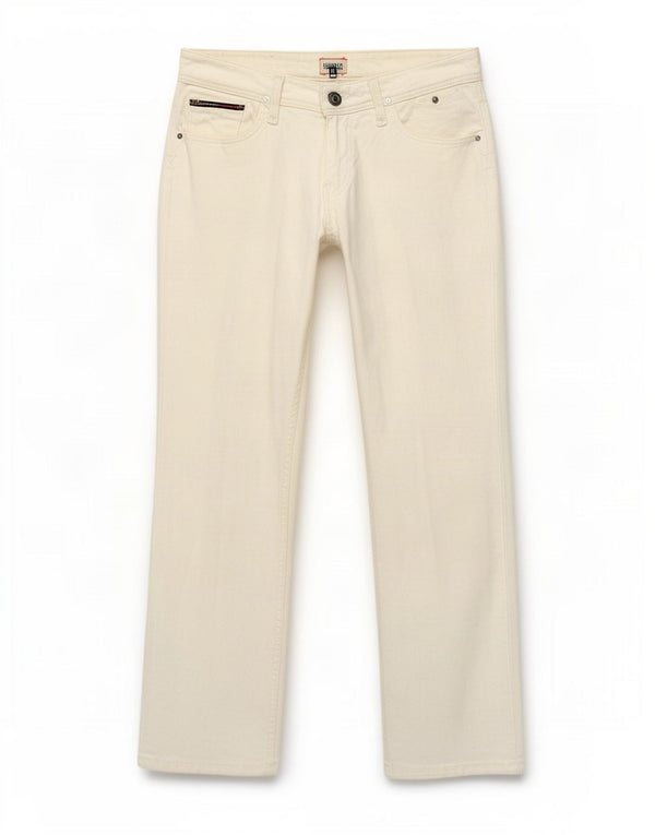 Tommy Hilfiger Womens Straight Jeans W26 L30 White Cotton