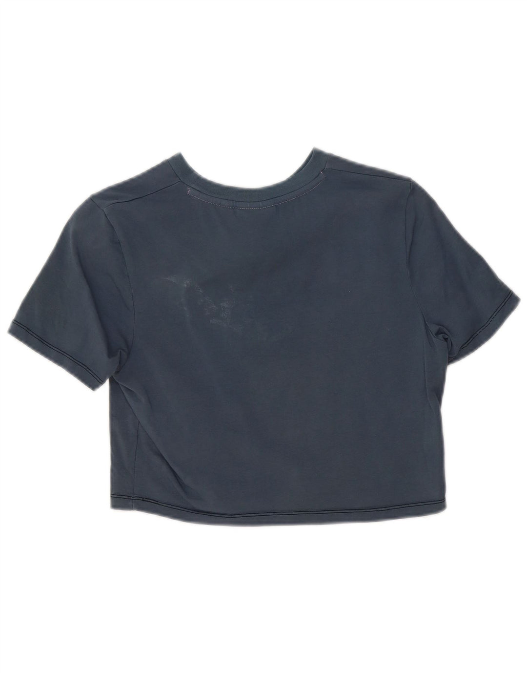 FILA Womens Crop T-Shirt Top UK 12 Medium Blue Cotton