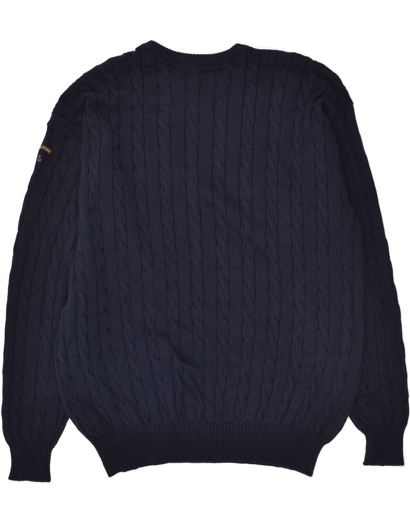 PAUL & SHARK Womens Slim Fit Crew Neck Jumper Sweater UK 26 4XL Navy Blue | Vintage Paul & Shark | Thrift | Second-Hand Paul & Shark | Used Clothing | Messina Hembry 