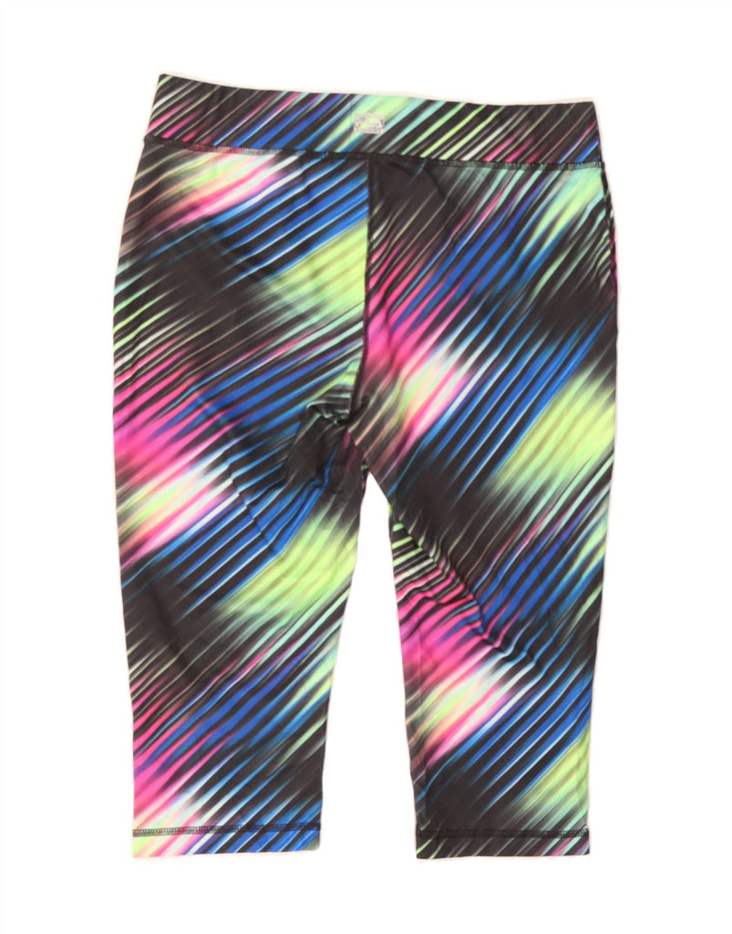 FILA Womens Capri Leggings UK 14 Medium Multicoloured Striped Polyester Vintage Fila and Second-Hand Fila from Messina Hembry 