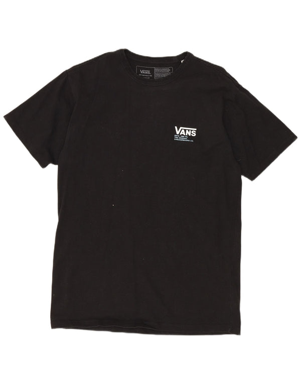 VANS Mens Classic Fit Graphic T-Shirt Top Medium Black Cotton