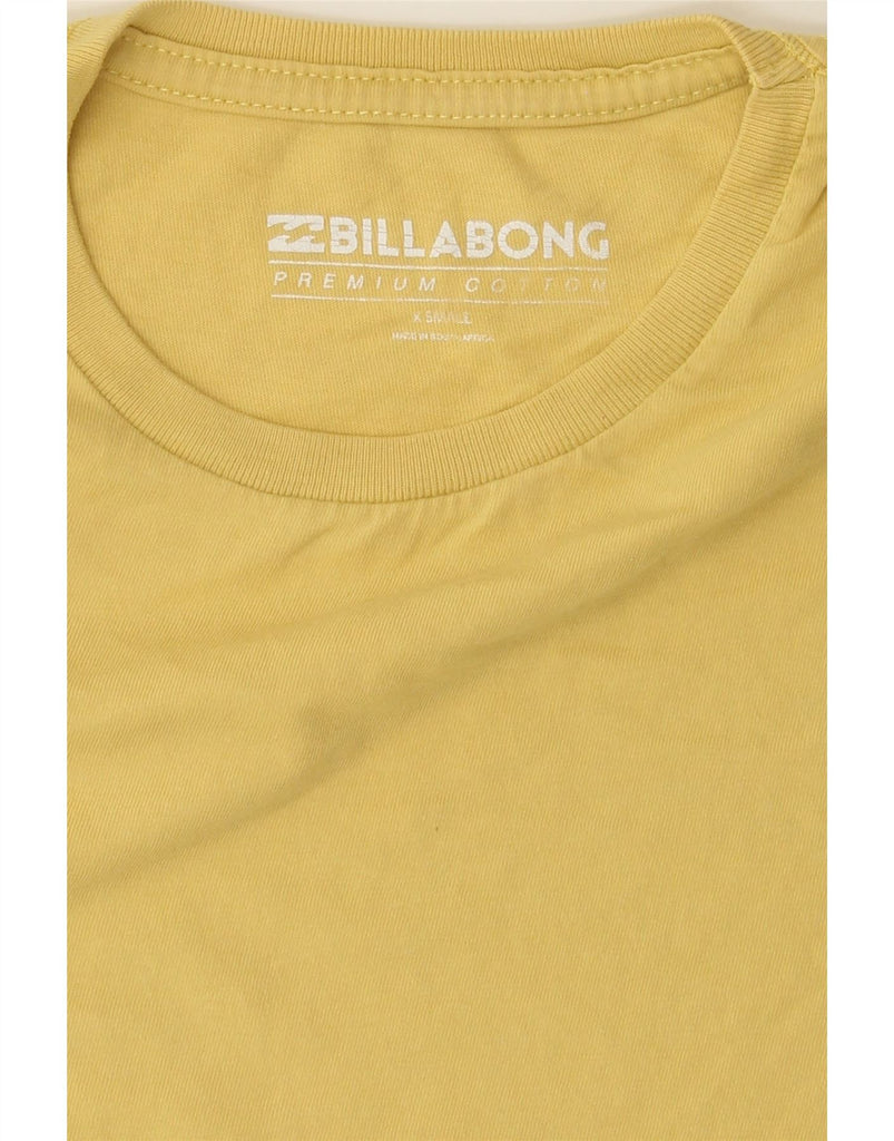 BILLABONG Mens T-Shirt Top XS Yellow Cotton Vintage Billabong and Second-Hand Billabong from Messina Hembry 