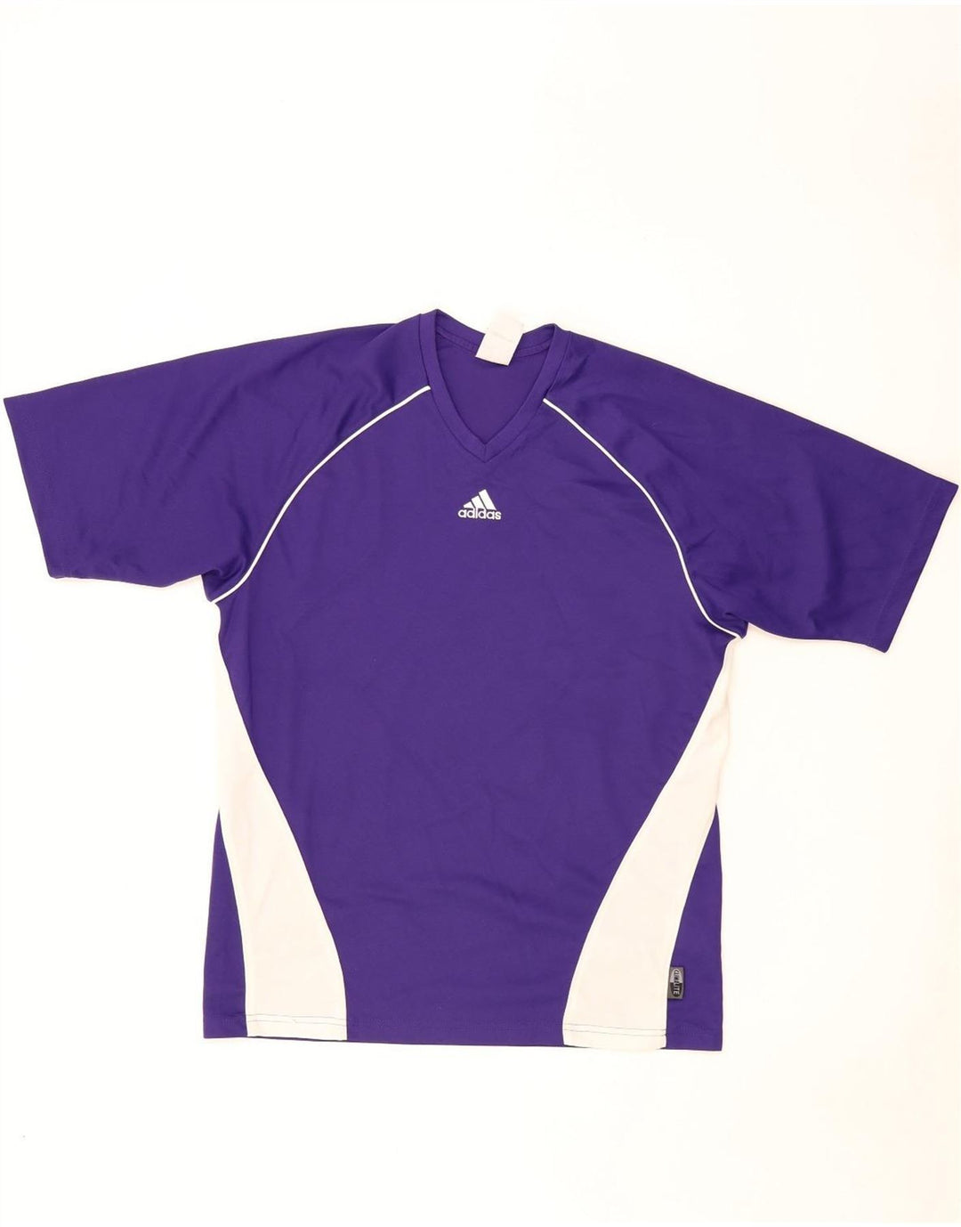 Adidas Mens T-Shirt Top Small Purple Colourblock Polyester