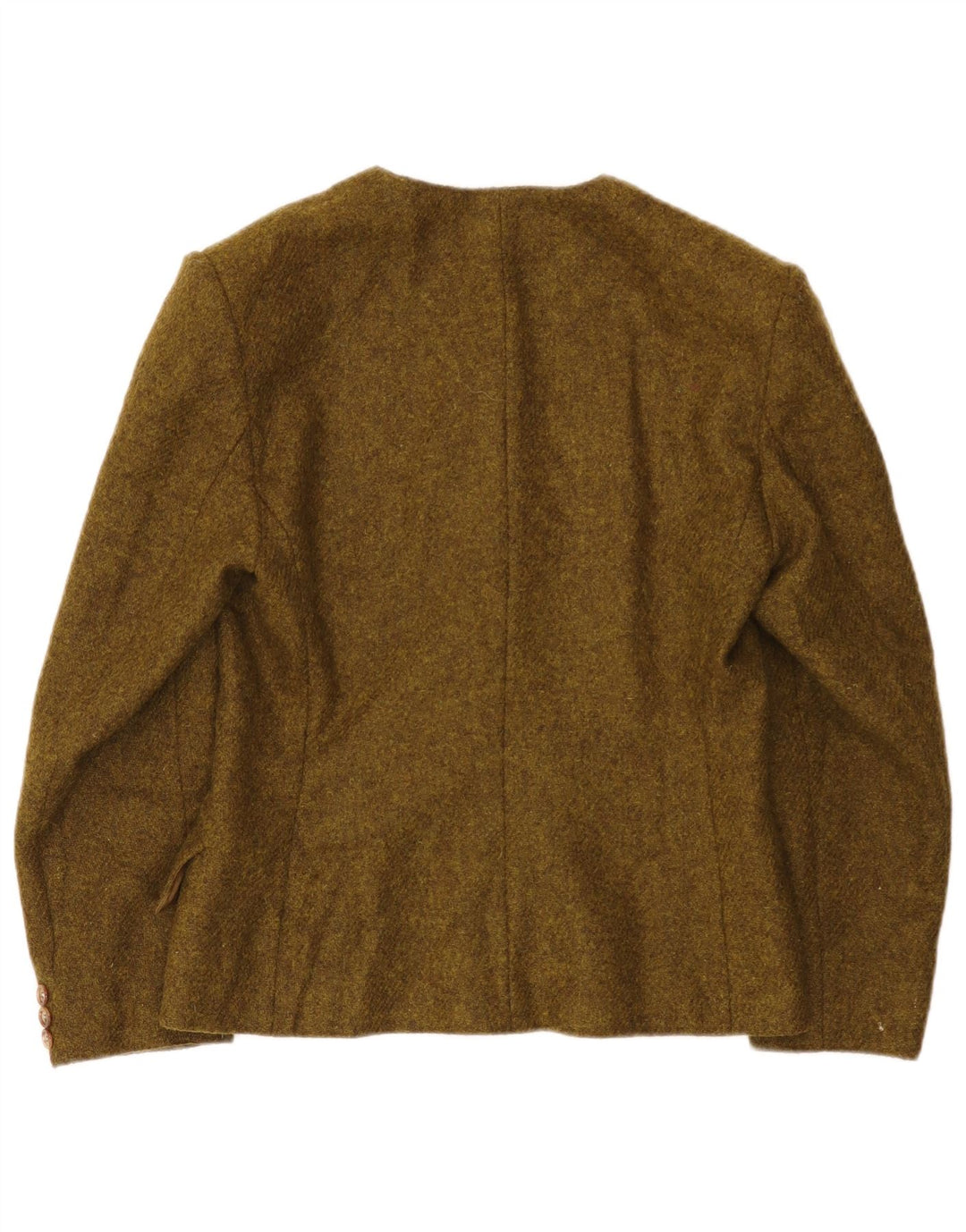 Marella Womens 4 Button Blazer Jacket UK 14 Large Khaki Paisley Wool