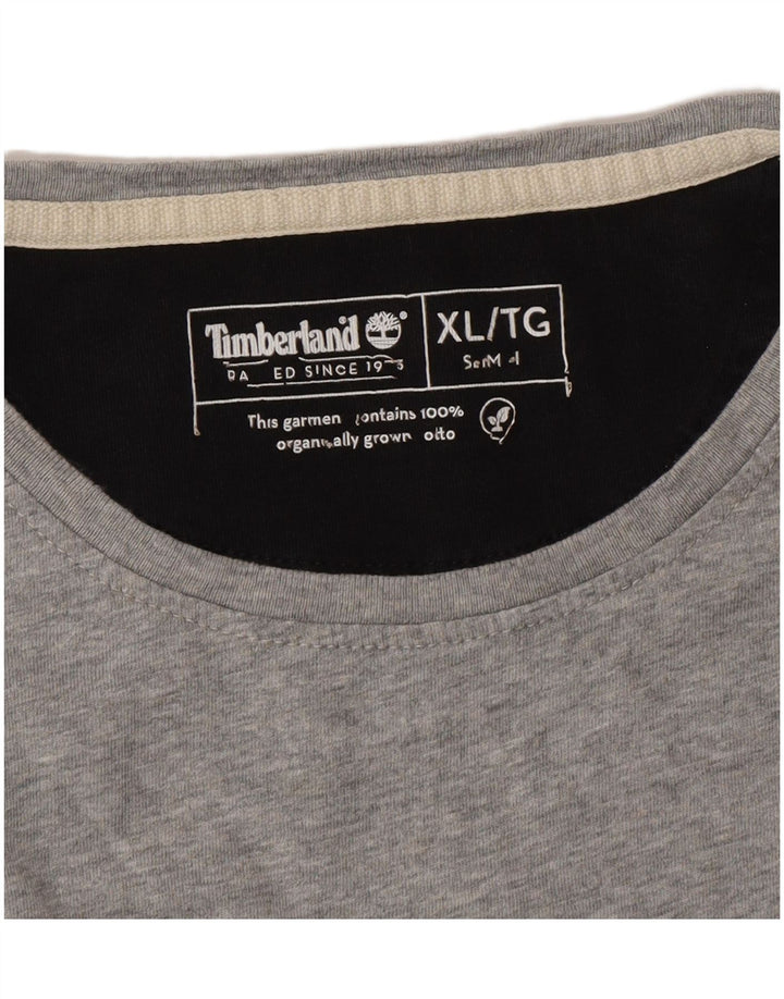 TIMBERLAND Mens Slim Fit T-Shirt Top XL Grey