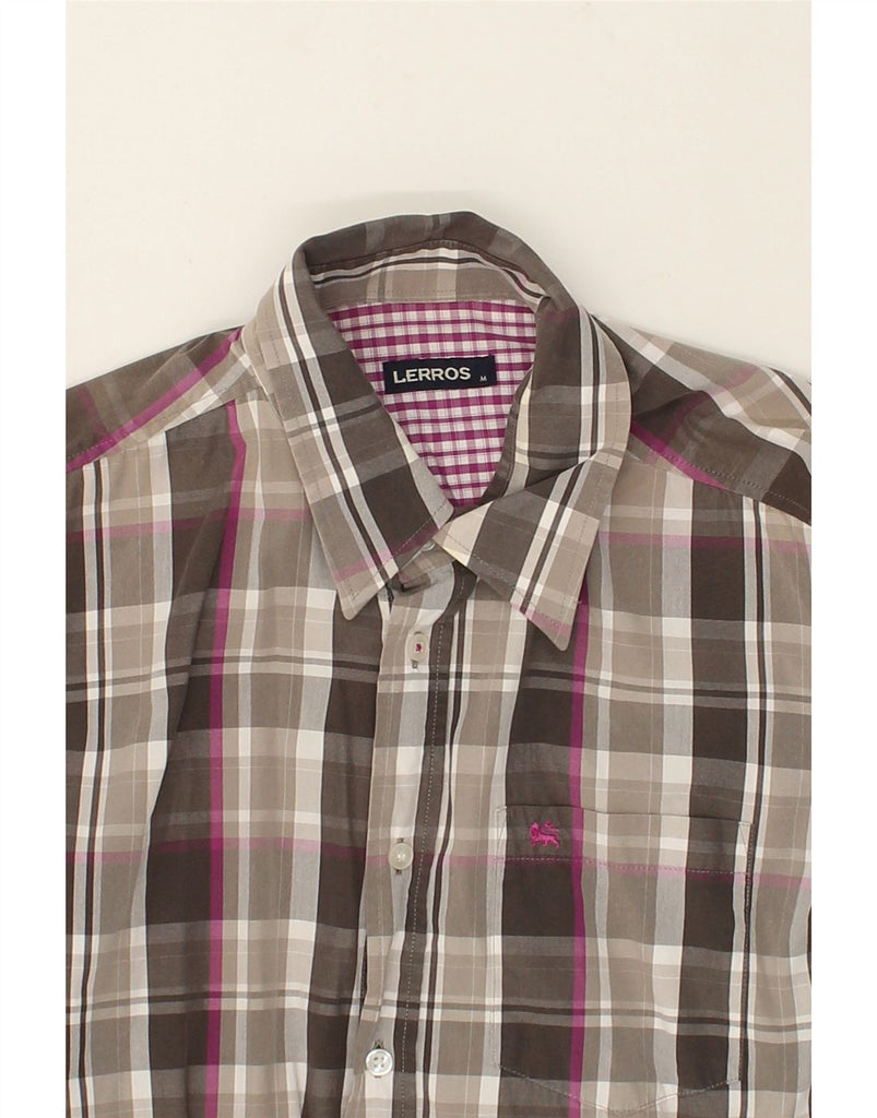 LERROS Mens Shirt Medium Grey Check | Vintage Lerros | Thrift | Second-Hand Lerros | Used Clothing | Messina Hembry 