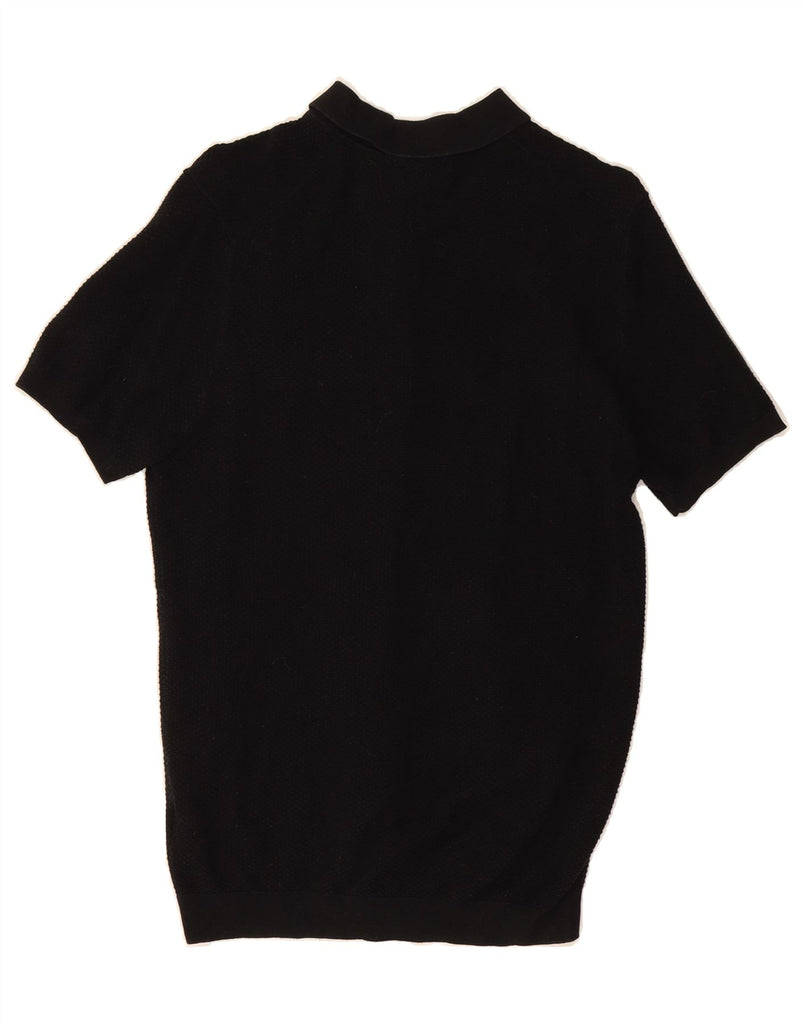 MASSIMO DUTTI Mens Polo Shirt Medium Black Cotton Vintage Massimo Dutti and Second-Hand Massimo Dutti from Messina Hembry 