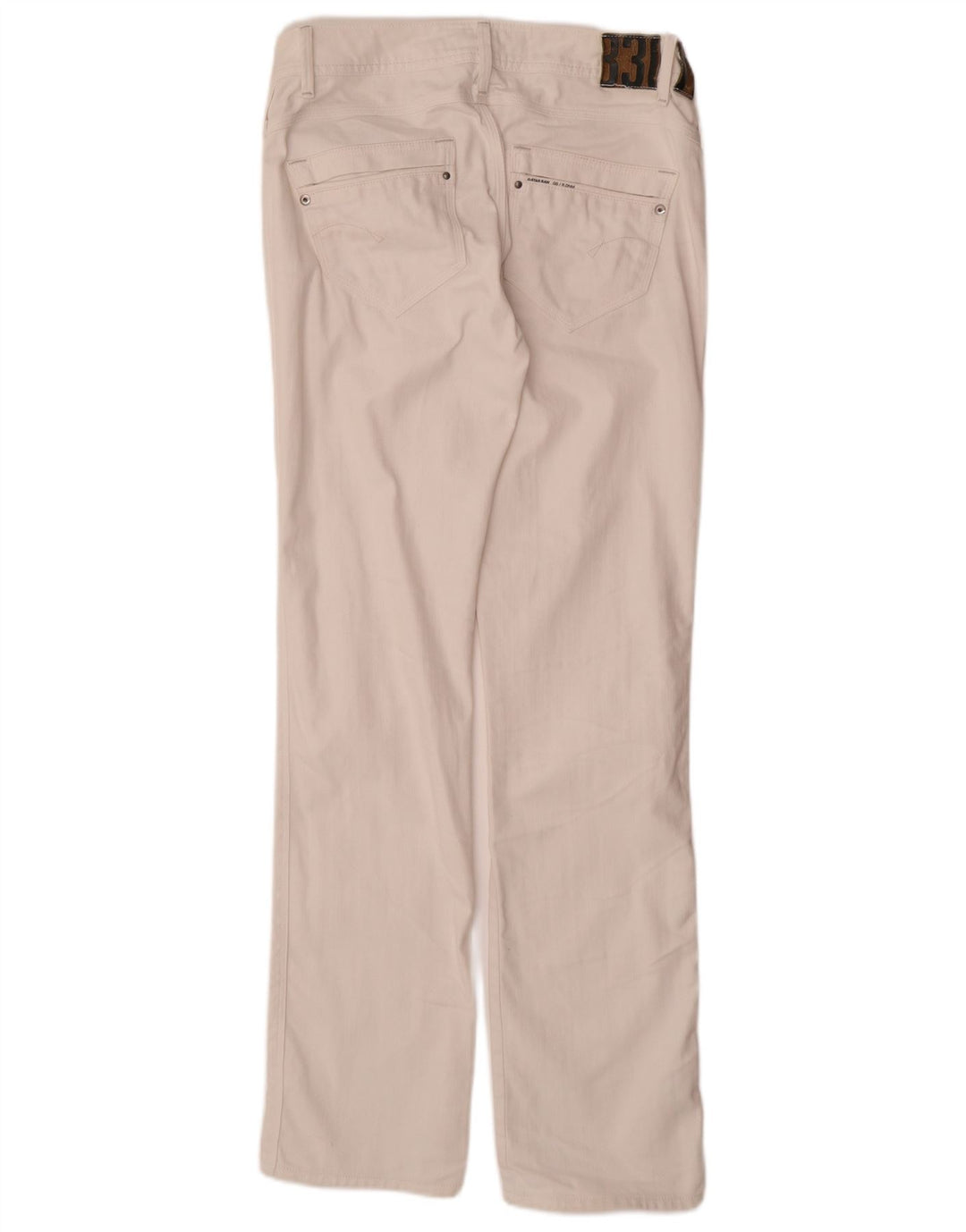 G-STAR Womens Straight Casual Trousers W31 L34 White Cotton