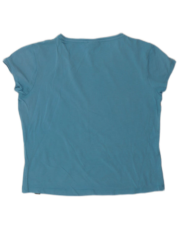 Ellesse Womens Crop T-Shirt Top UK 18 XL Blue