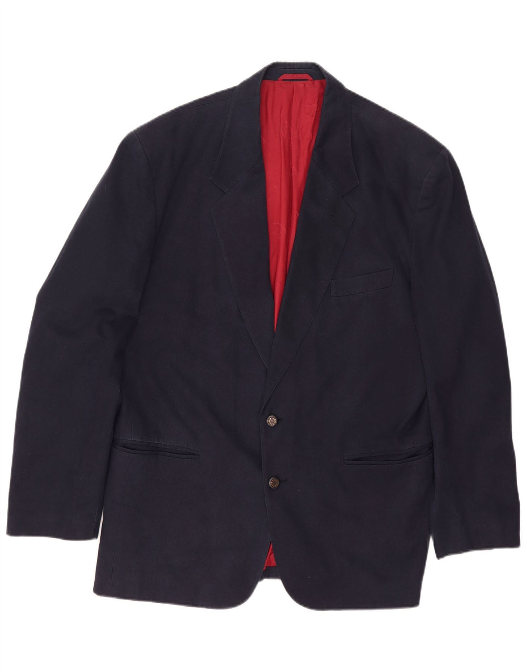 Paul & Shark Mens 2 Button Blazer Jacket UK 44 2XL Navy Blue Cotton