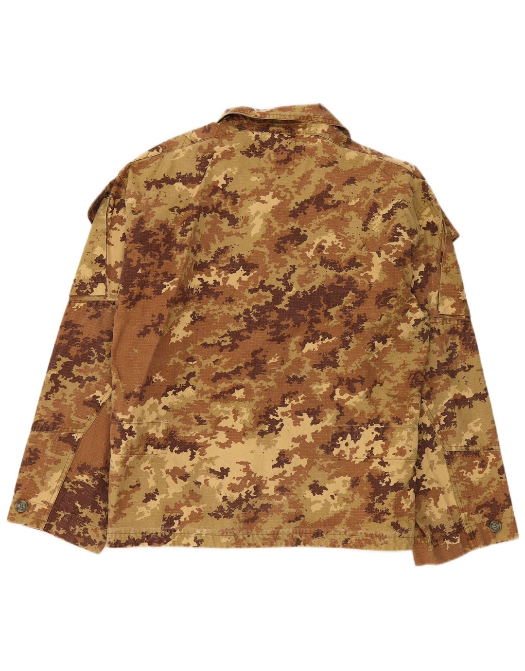 Vintage Mens Military Jacket IT 50 Large Khaki Camouflage Cotton