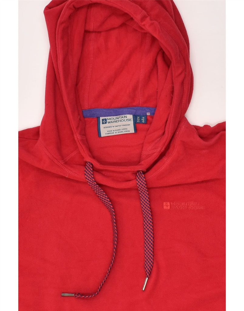 MOUNTAIN WAREHOUSE Womens Hooded Fleece Jumper UK 14 Large Red Polyester | Vintage Mountain Warehouse | Thrift | Second-Hand Mountain Warehouse | Used Clothing | Messina Hembry 