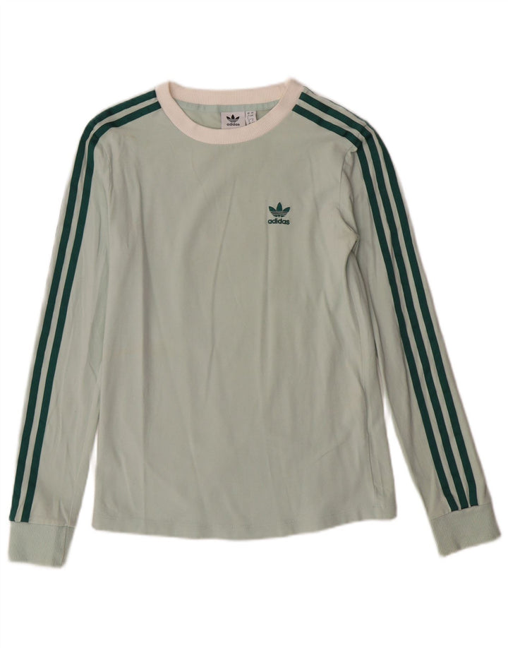 ADIDAS Womens Top Long Sleeve UK 4 XS  Green
