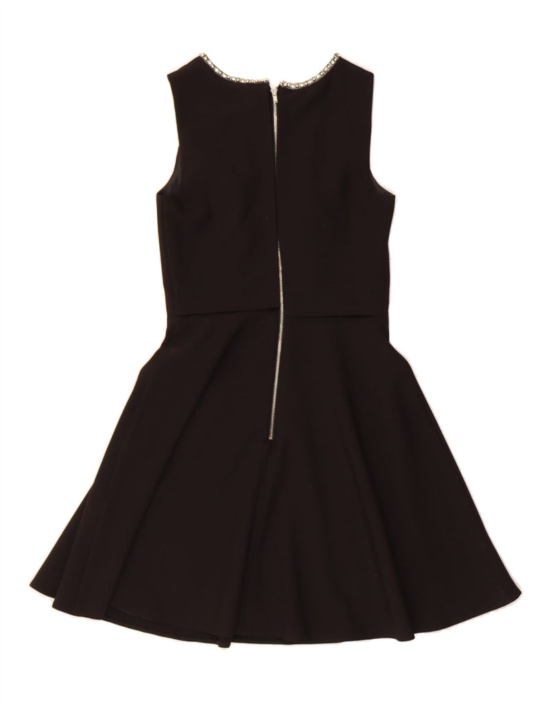 WAREHOUSE Womens Sleeveless A-Line Dress UK 8 Small  Black Polyester Vintage Warehouse and Second-Hand Warehouse from Messina Hembry 