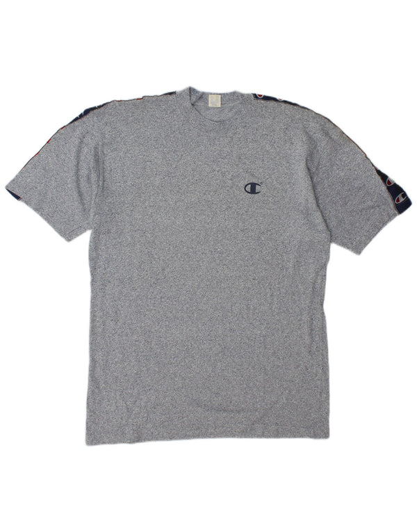 Champion Mens Graphic T-Shirt Top XL Blue Flecked Cotton