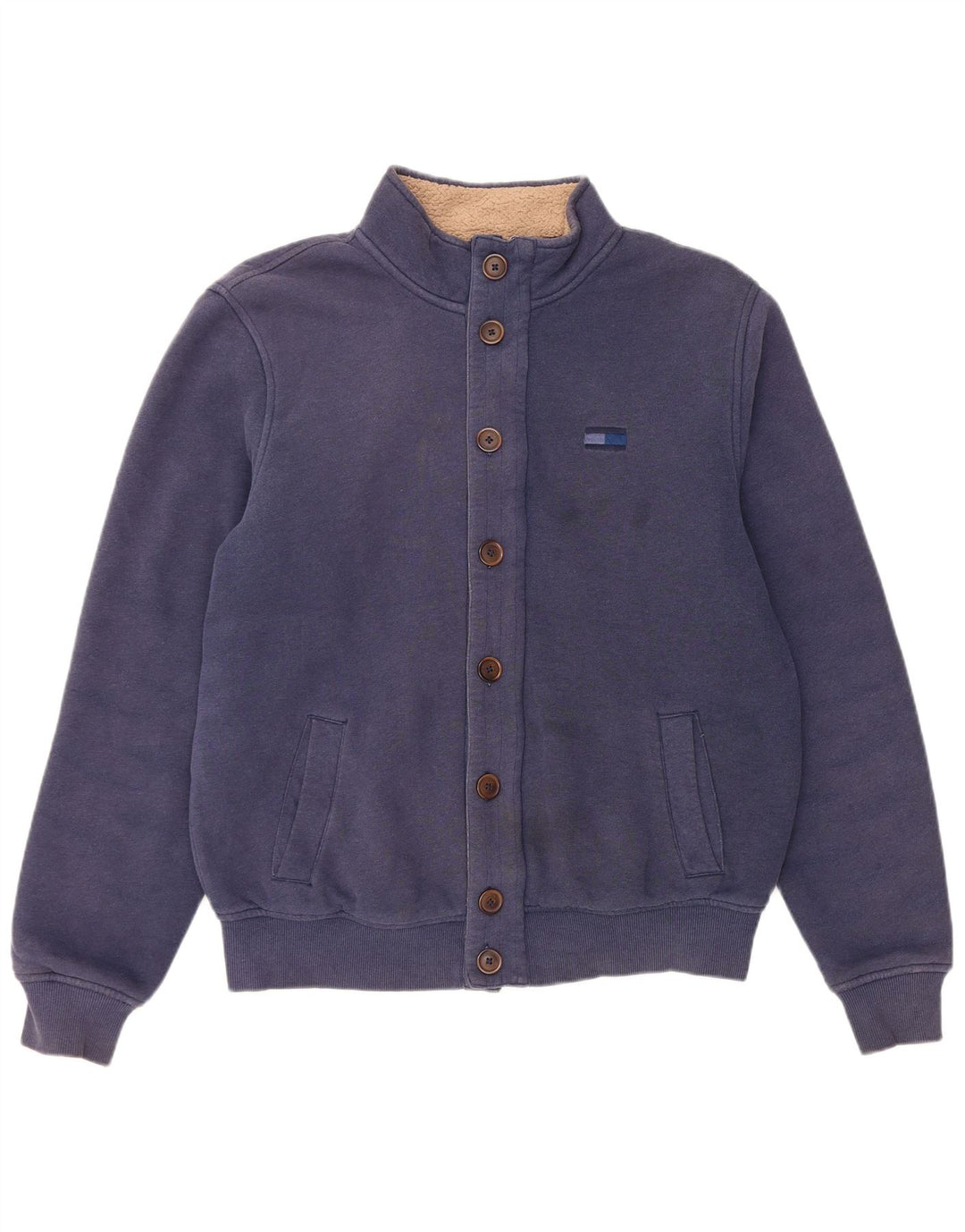 Tommy Hilfiger Mens Sherpa Tracksuit Top Jacket Large Blue Cotton