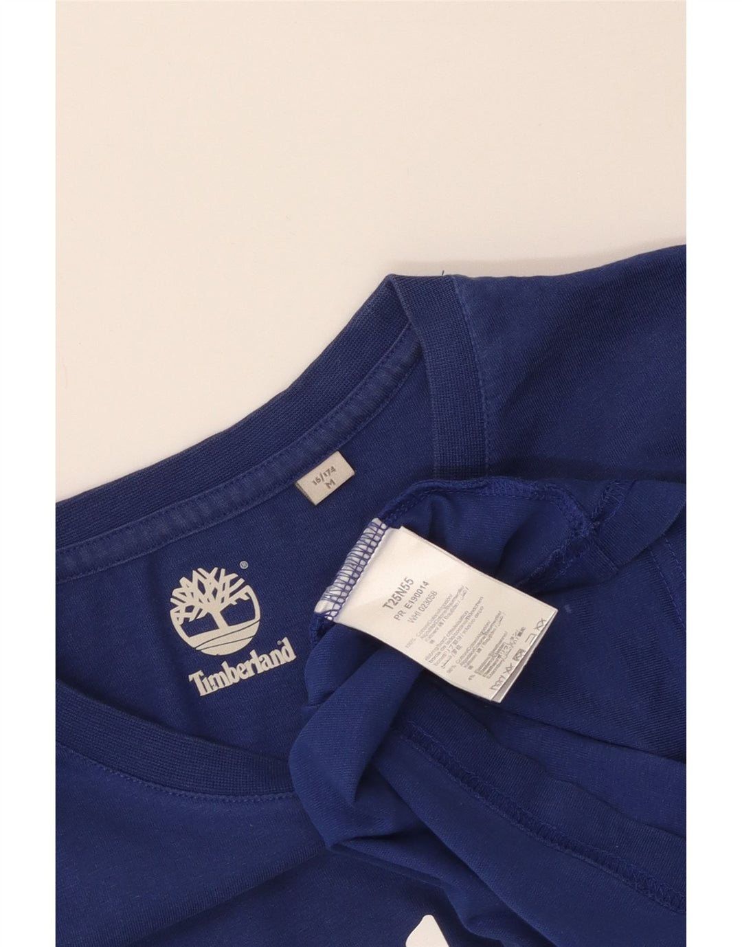 Timberland Boys Graphic T-Shirt Top 15-16 Years Medium Blue Cotton