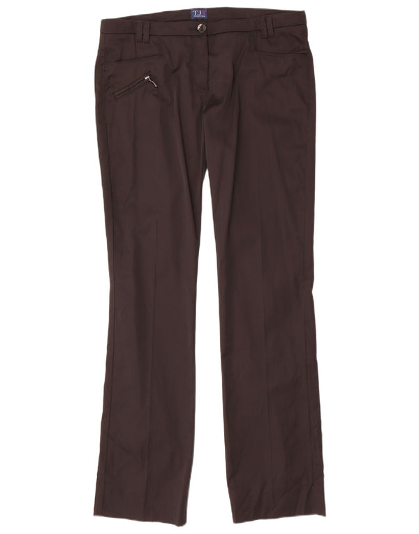 TRUSSARDI Womens Straight Casual Trousers IT 46 Large W32 L31 Black